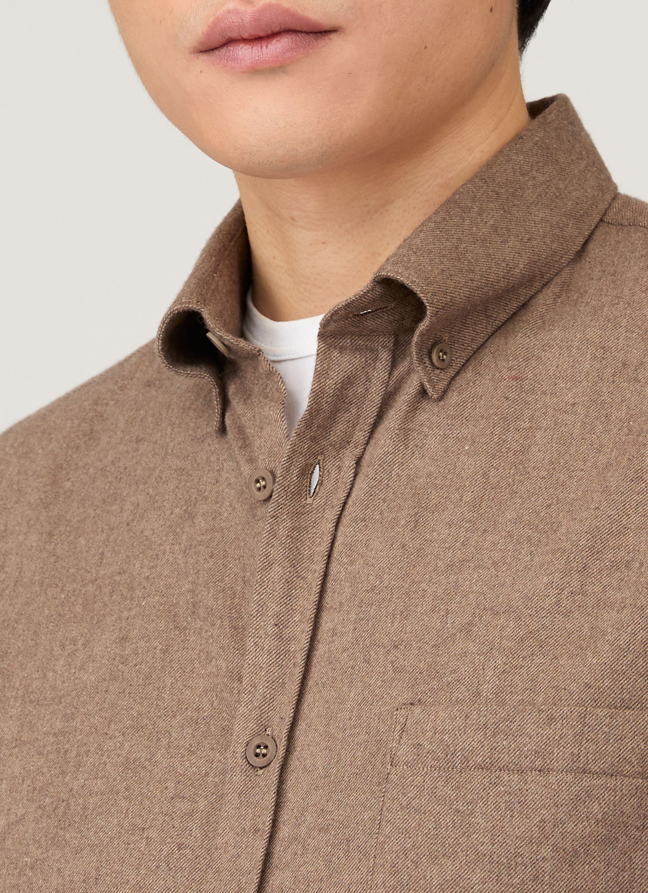 Men's Button Down Flannel Shirt in Cedar