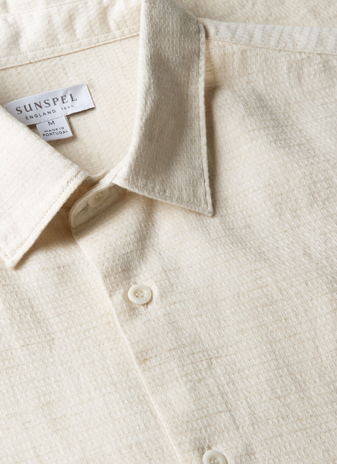 Chemise en coton et lin à manches courtes