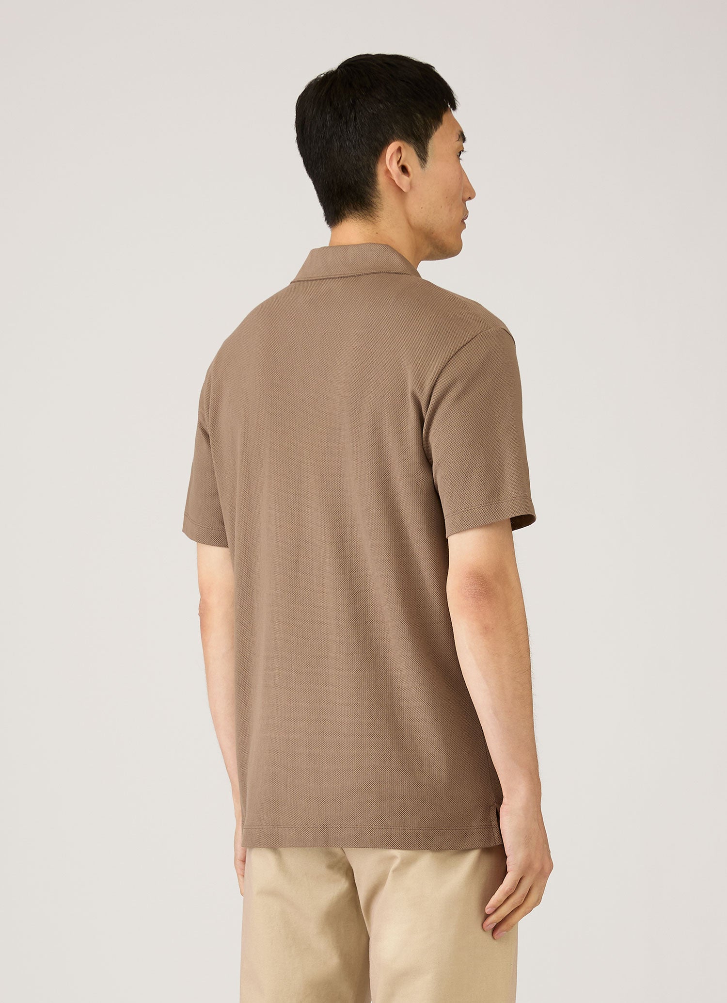 Men's Riviera Camp Collar Shirt in Dark Cedar