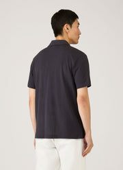 Men's Riviera Camp Collar Shirt in Navy