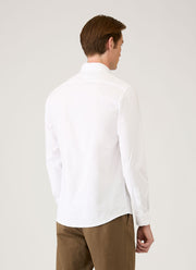 Men's Button Down Poplin Shirt in White