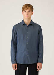 Men's Sea Island Cotton Shirt in Indigo