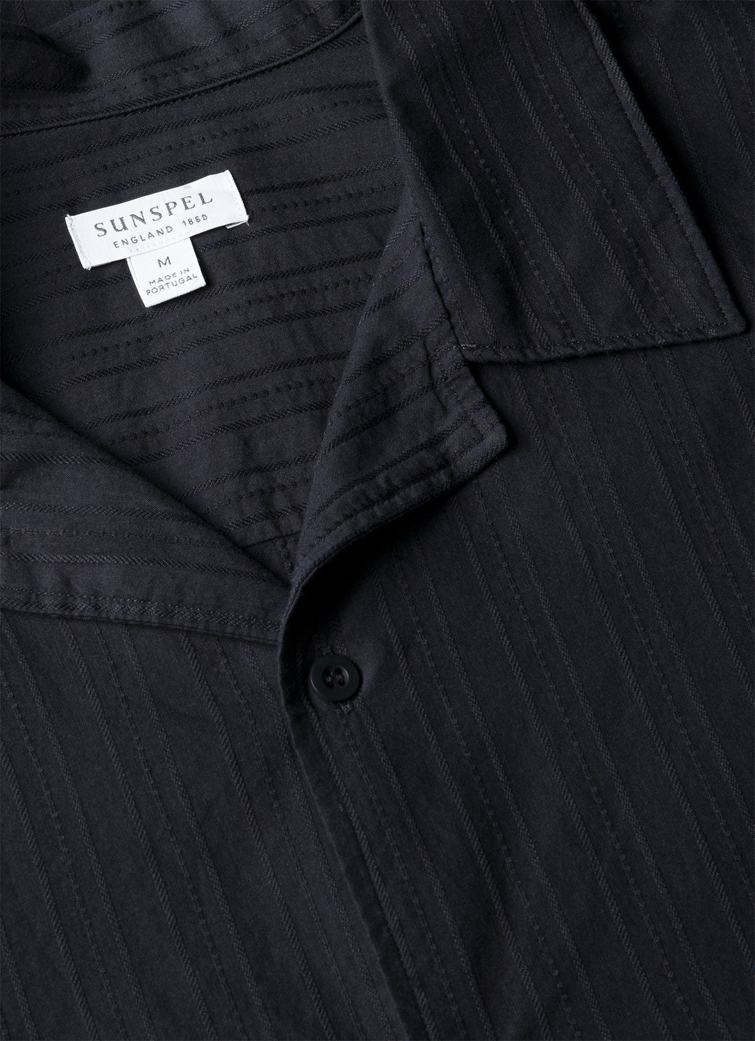 Chemise à rayures texturées et col cubain