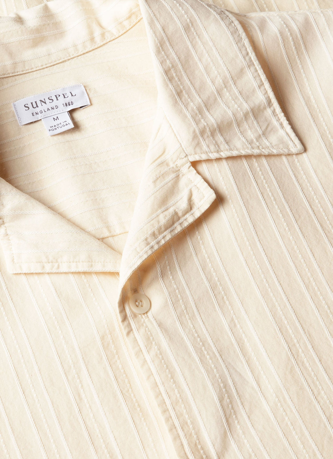 Chemise à rayures texturées et col cubain