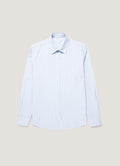Men's Poplin Shirt in Sky Blue/White/Navy