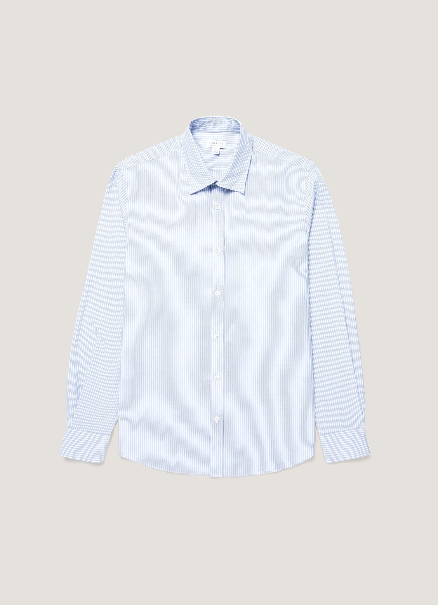 Men's Poplin Shirt in White/Blue/Navy