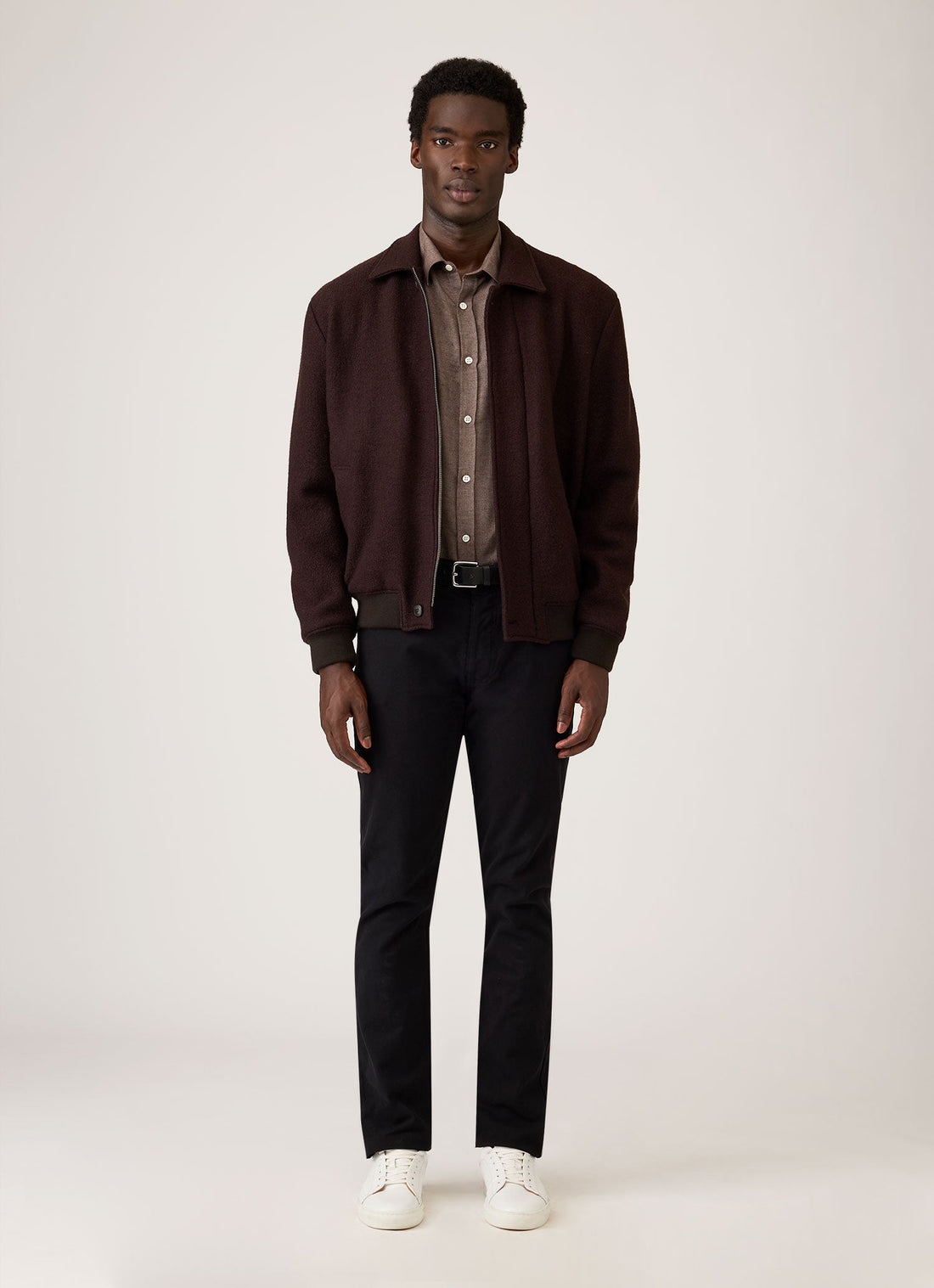 Cotton Cashmere Herringbone Shirt