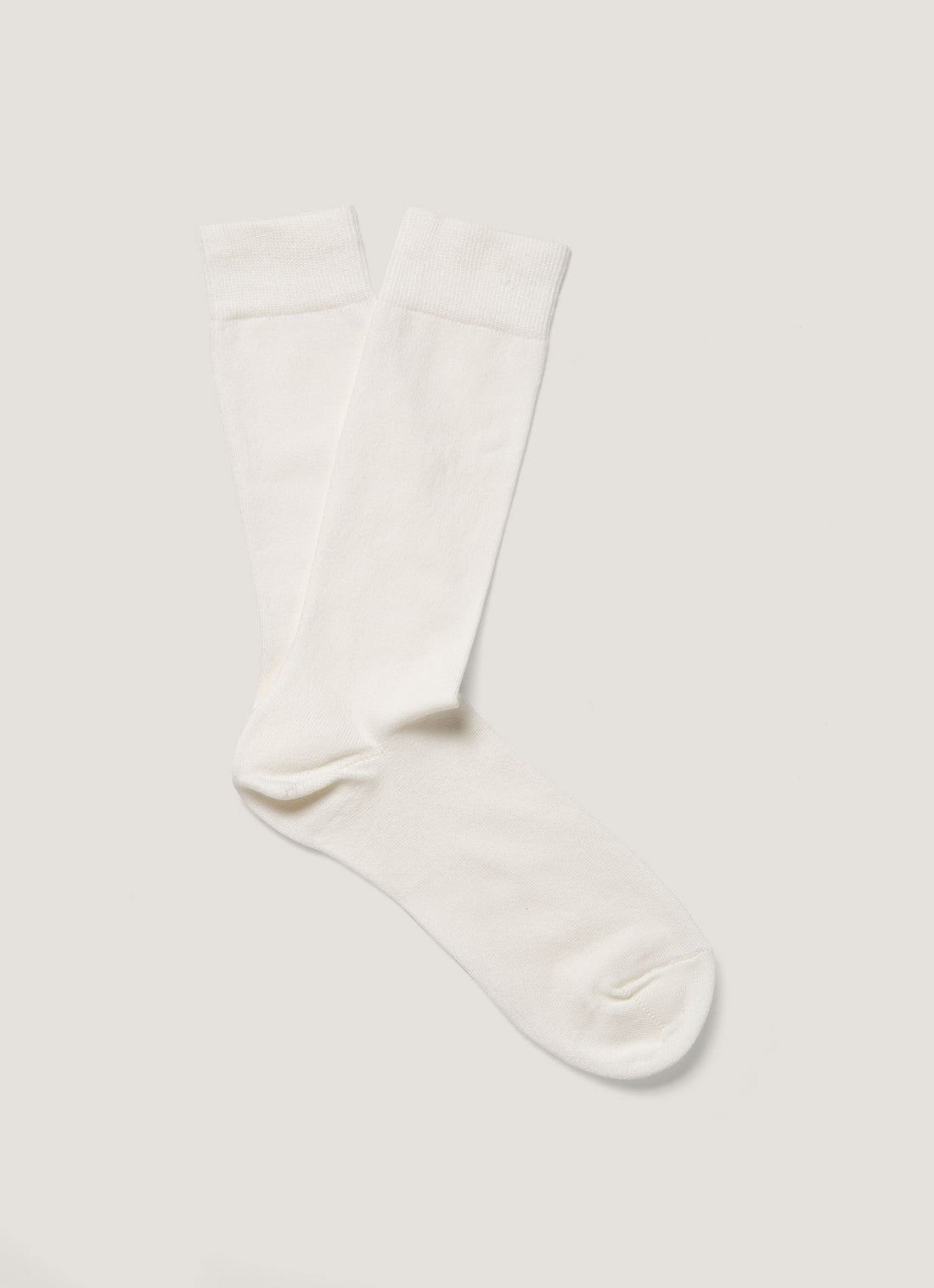 Men's Long Staple Cotton Socks in Archive White
