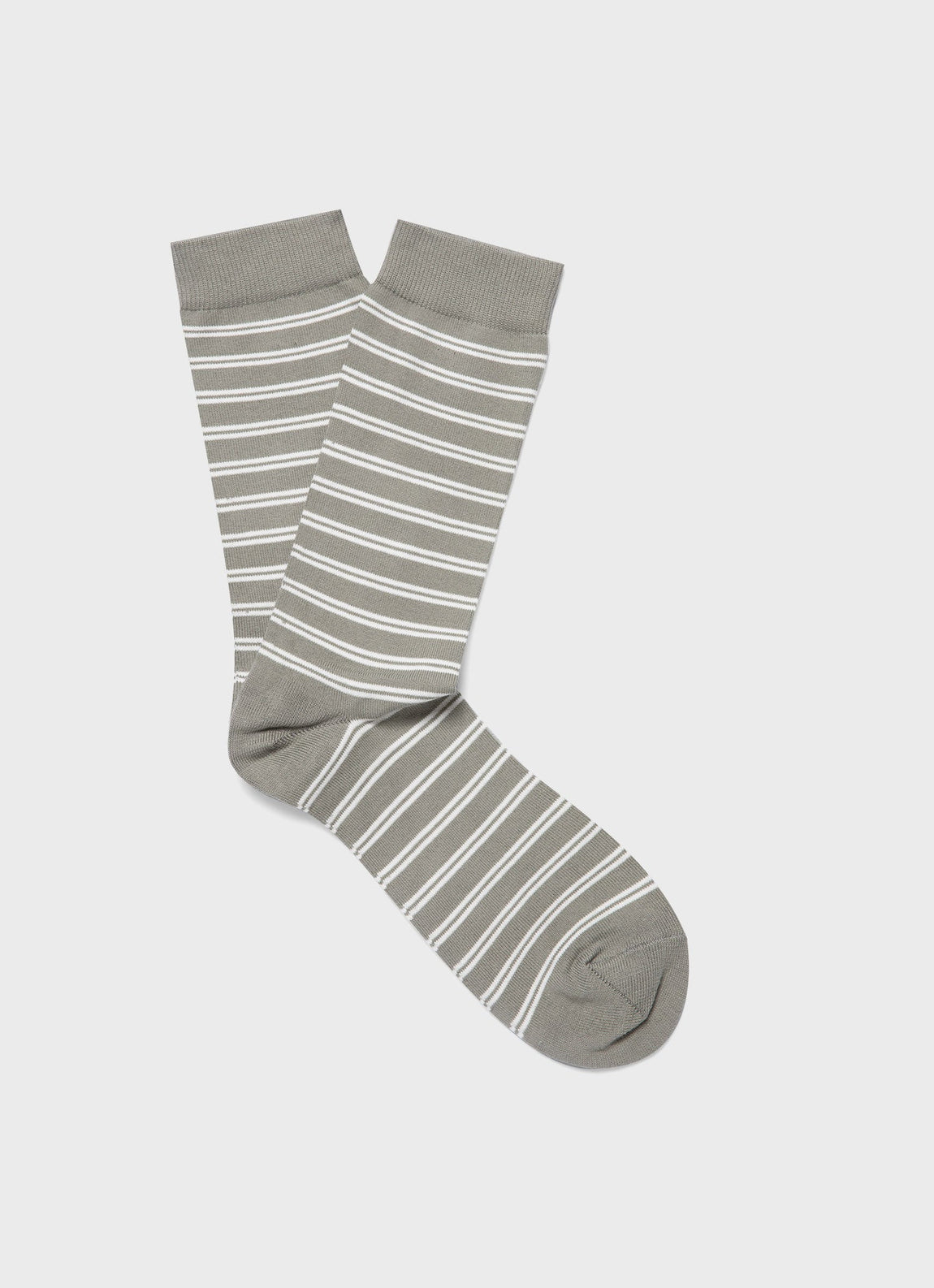 Men's Cotton Socks in Pastel Green/Ecru