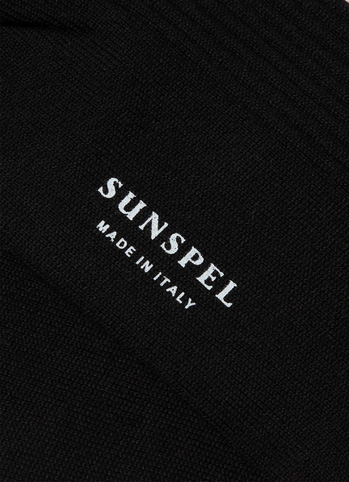 Men's Cotton Ribbed Socks in Black