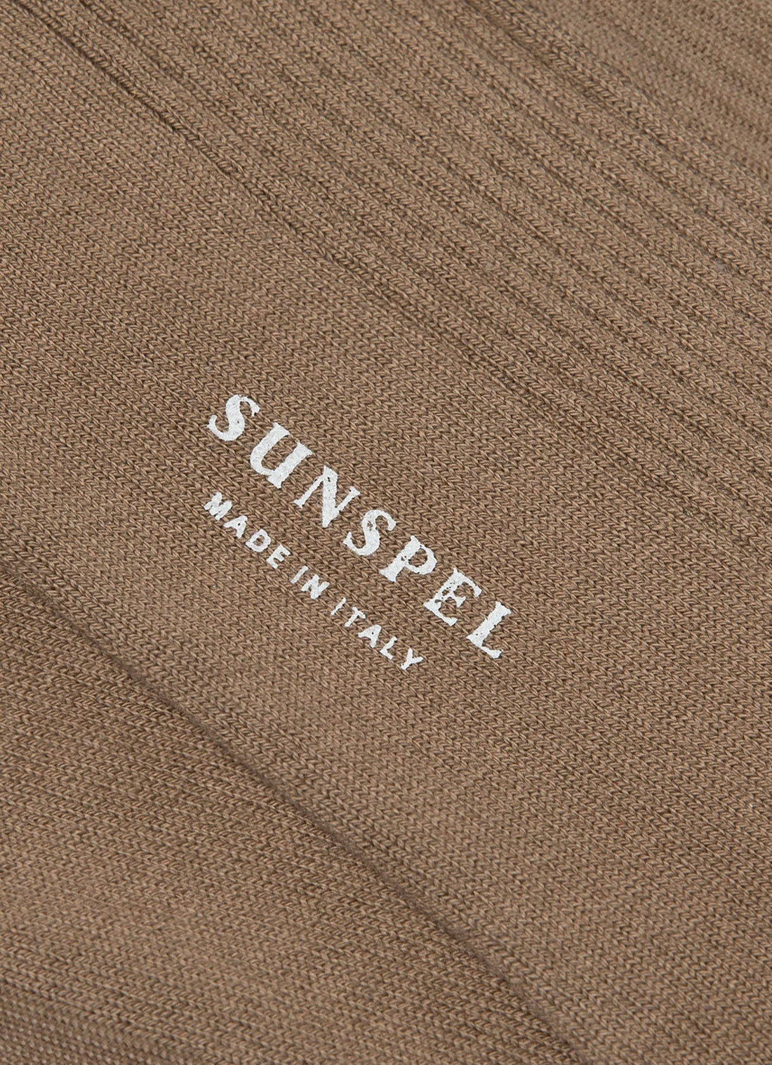 Men's Cotton Ribbed Socks in Mink