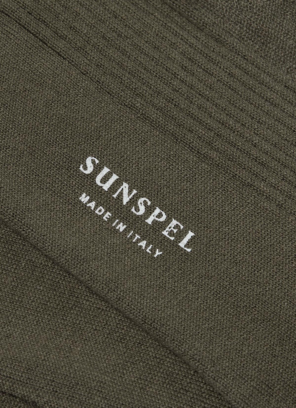 Men's Cotton Ribbed Socks in Khaki