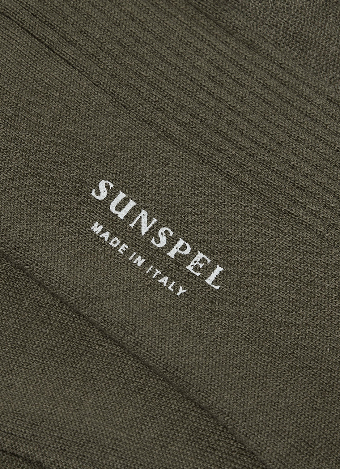 Men's Cotton Ribbed Socks in Khaki