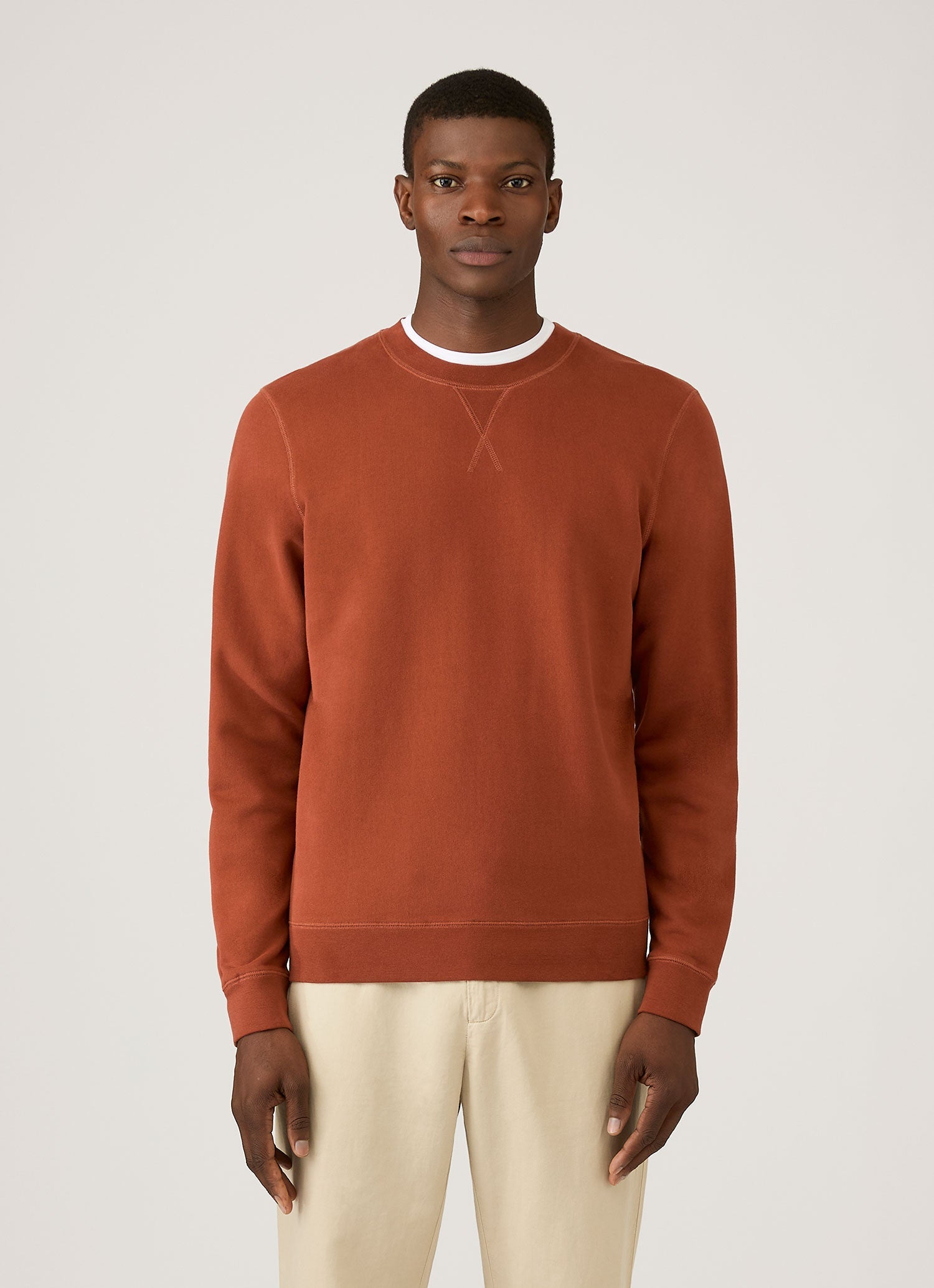 Men's Loopback Sweatshirt in Rust