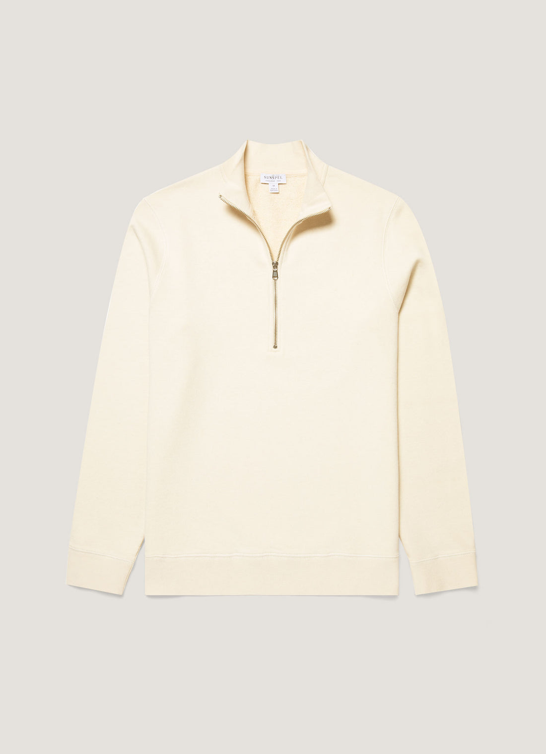 Sweatshirt à fermeture éclair Loopback non teint