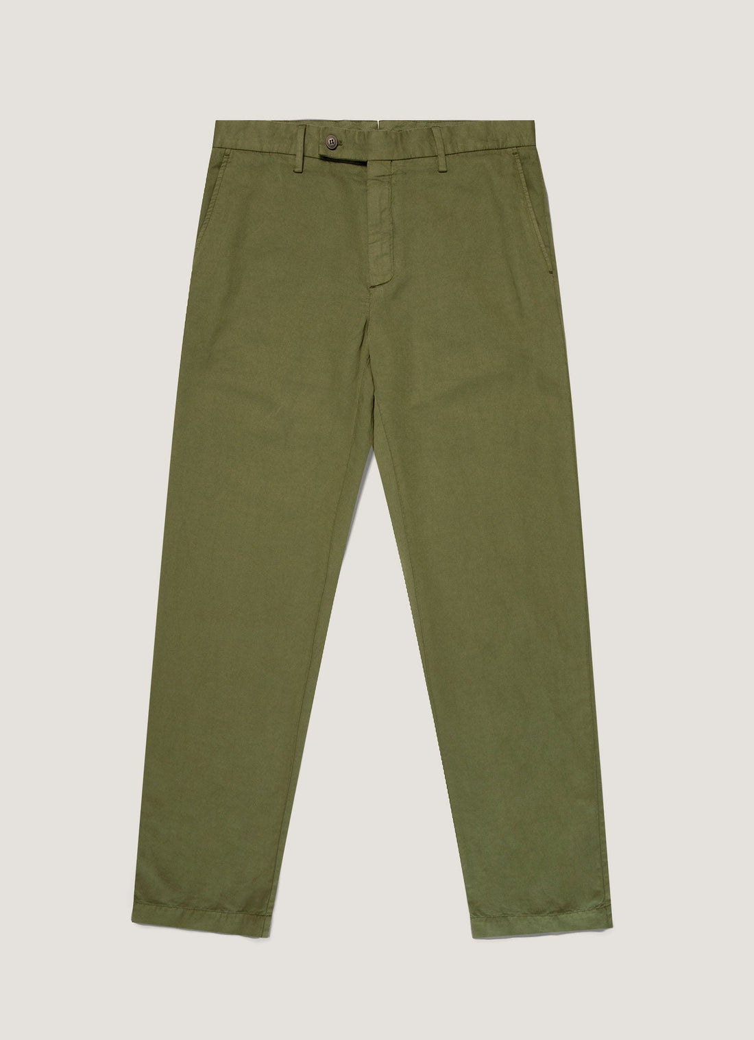 Men's Cotton Linen Trouser in Deep Olive