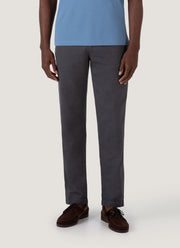 Men's Cotton Linen Trouser in Charcoal