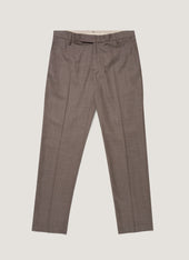 Men's Lightweight Travel Wool Trouser in Light Coffee Melange
