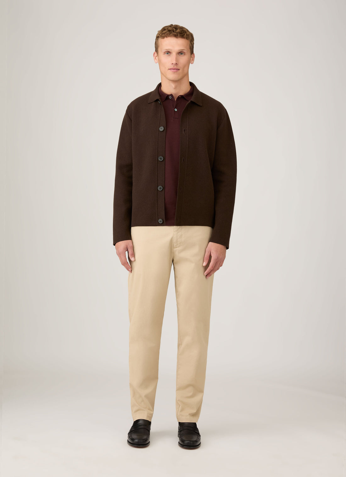 Men's Regular Fit Chino in Light Stone