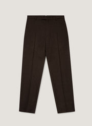 Men's Textured Wool Two-Piece Suit in Truffle