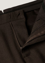 Men's Textured Wool Two-Piece Suit in Truffle
