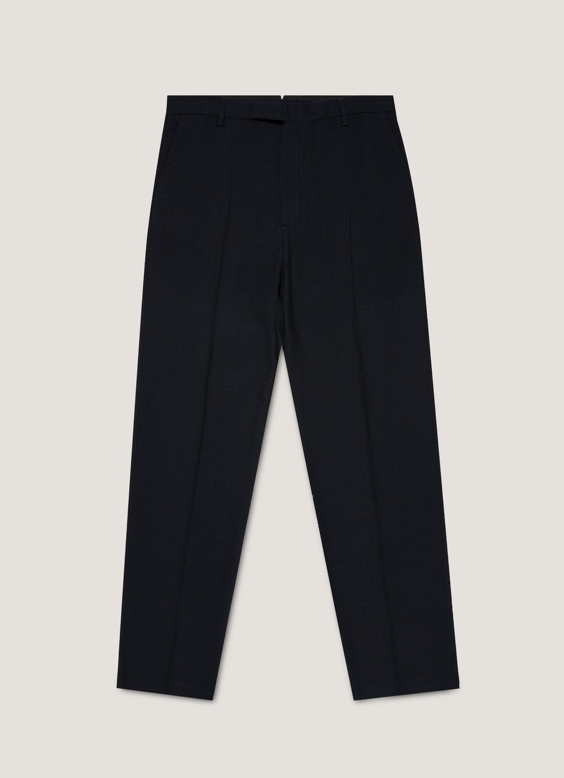 Men's Textured Wool Trouser in Navy