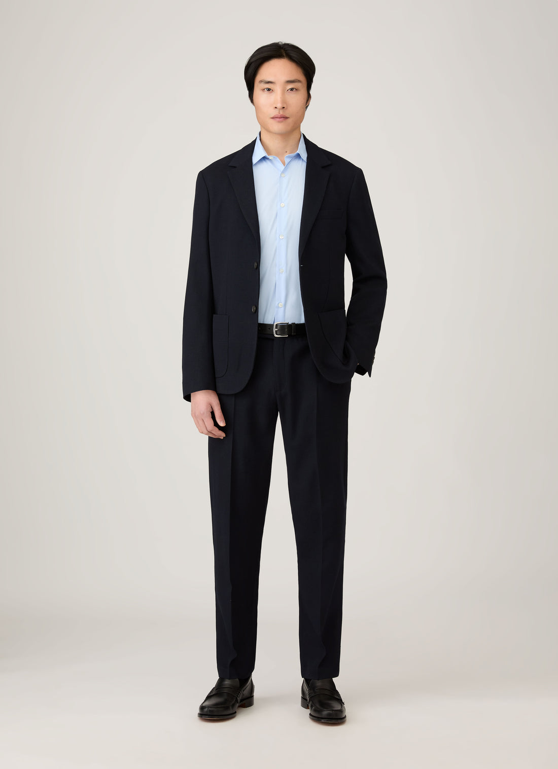 Pantalon en laine texturée