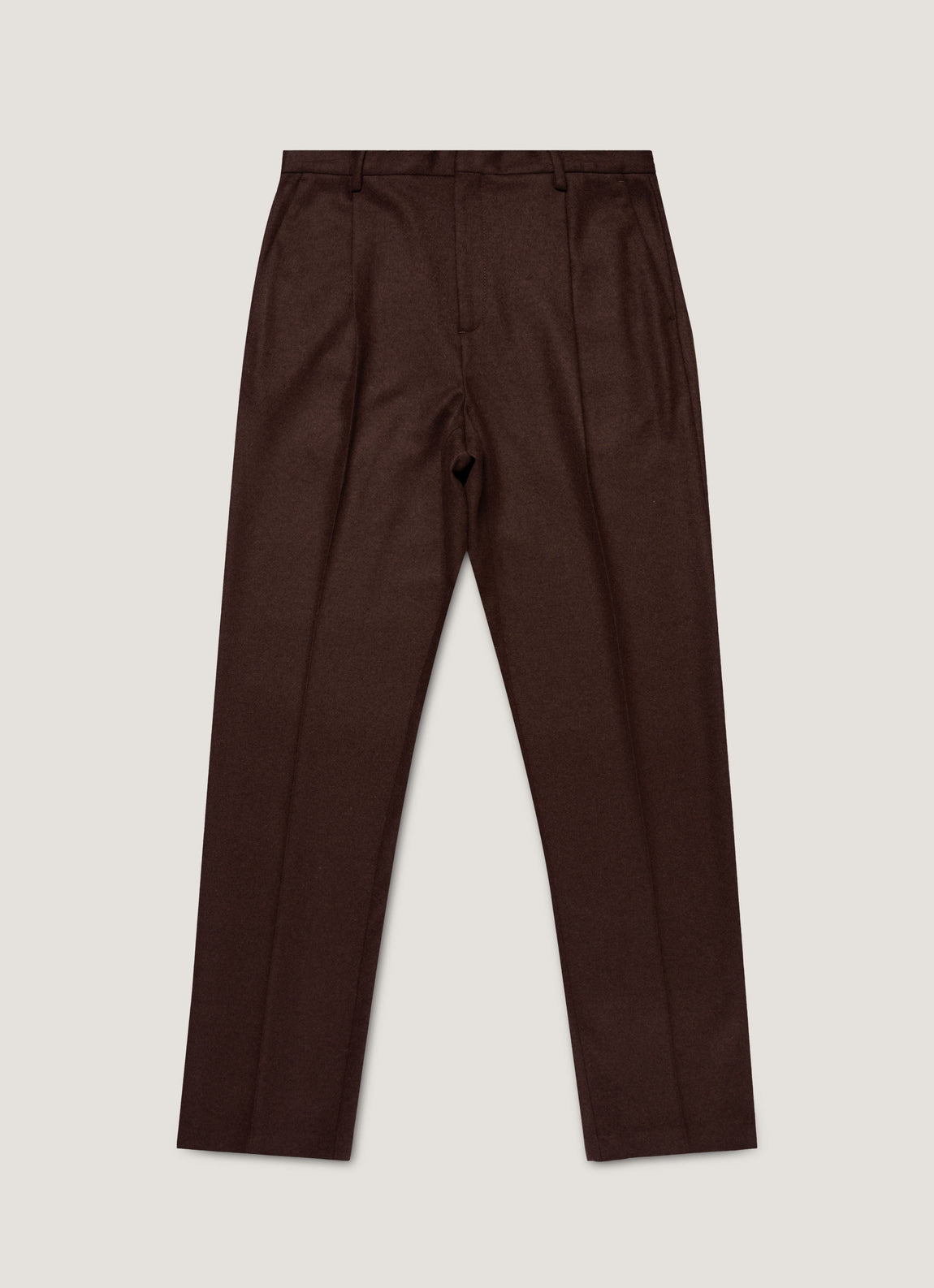 Men's Boiled Wool Trouser in Truffle
