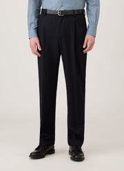 Men's Boiled Wool Trouser in Navy