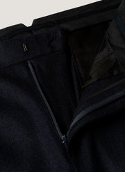 Men's Boiled Wool Trouser in Navy