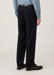 Men's Boiled Wool Trouser in Navy