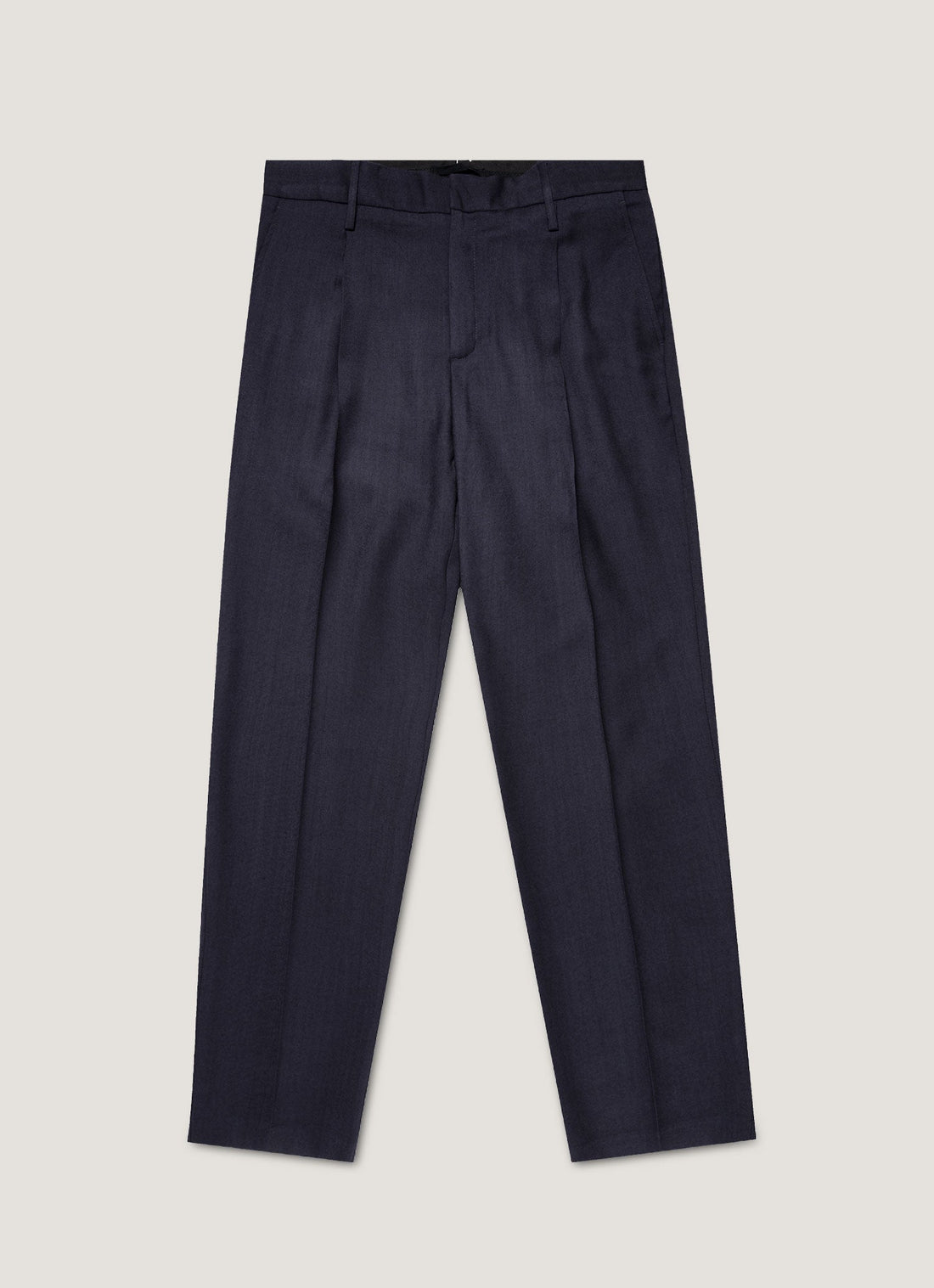 Men's Pleated Wool Twill Trouser in Navy