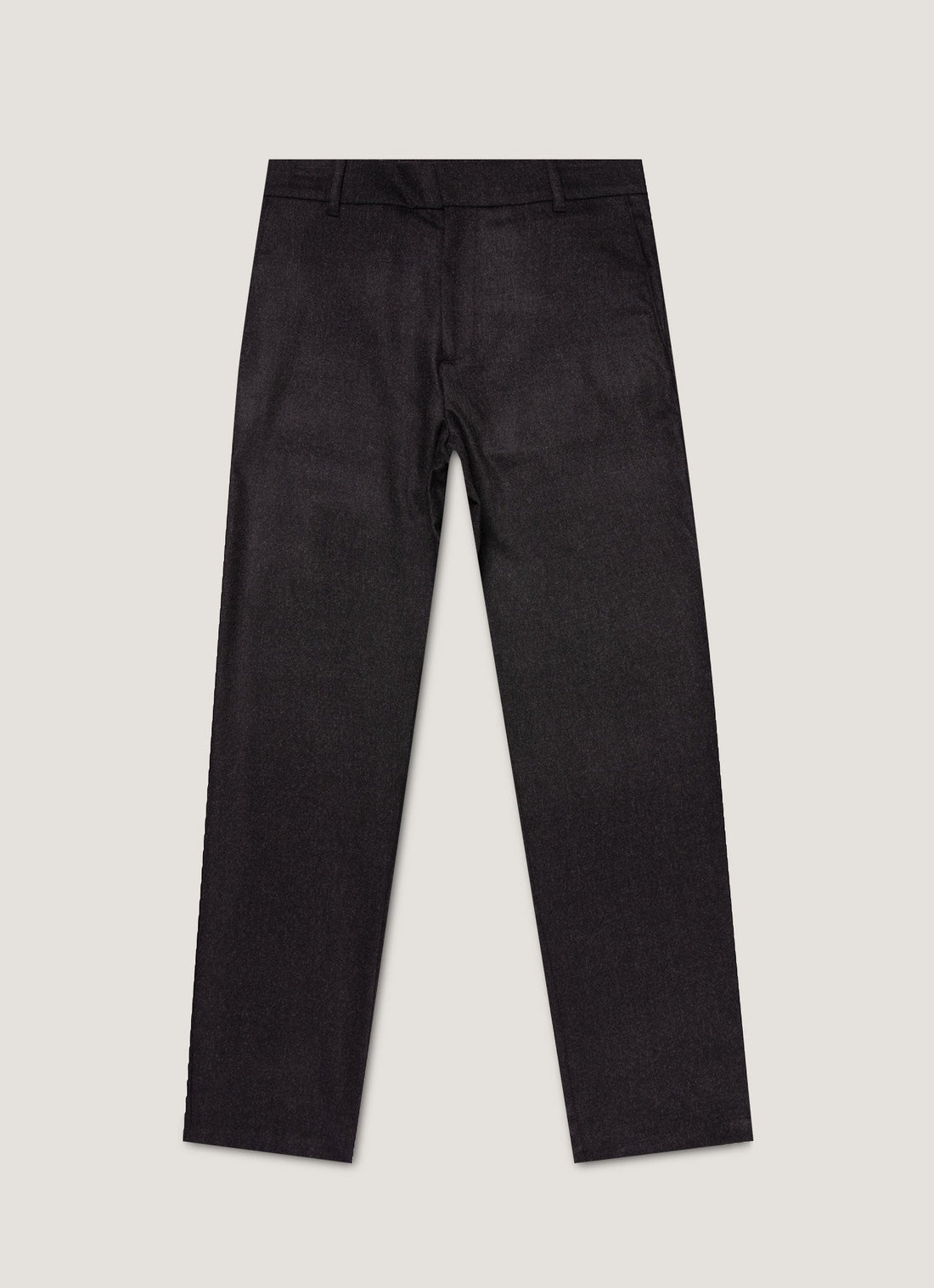 Men's Wool Cashmere Flannel Trouser in Charcoal Melange