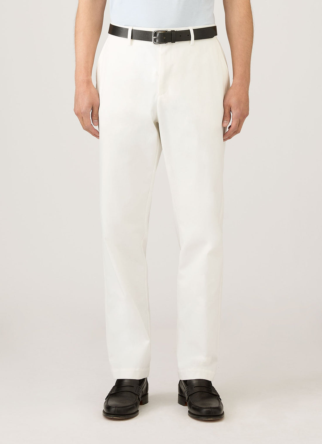 Men's Cotton Drill Trouser in Warm White