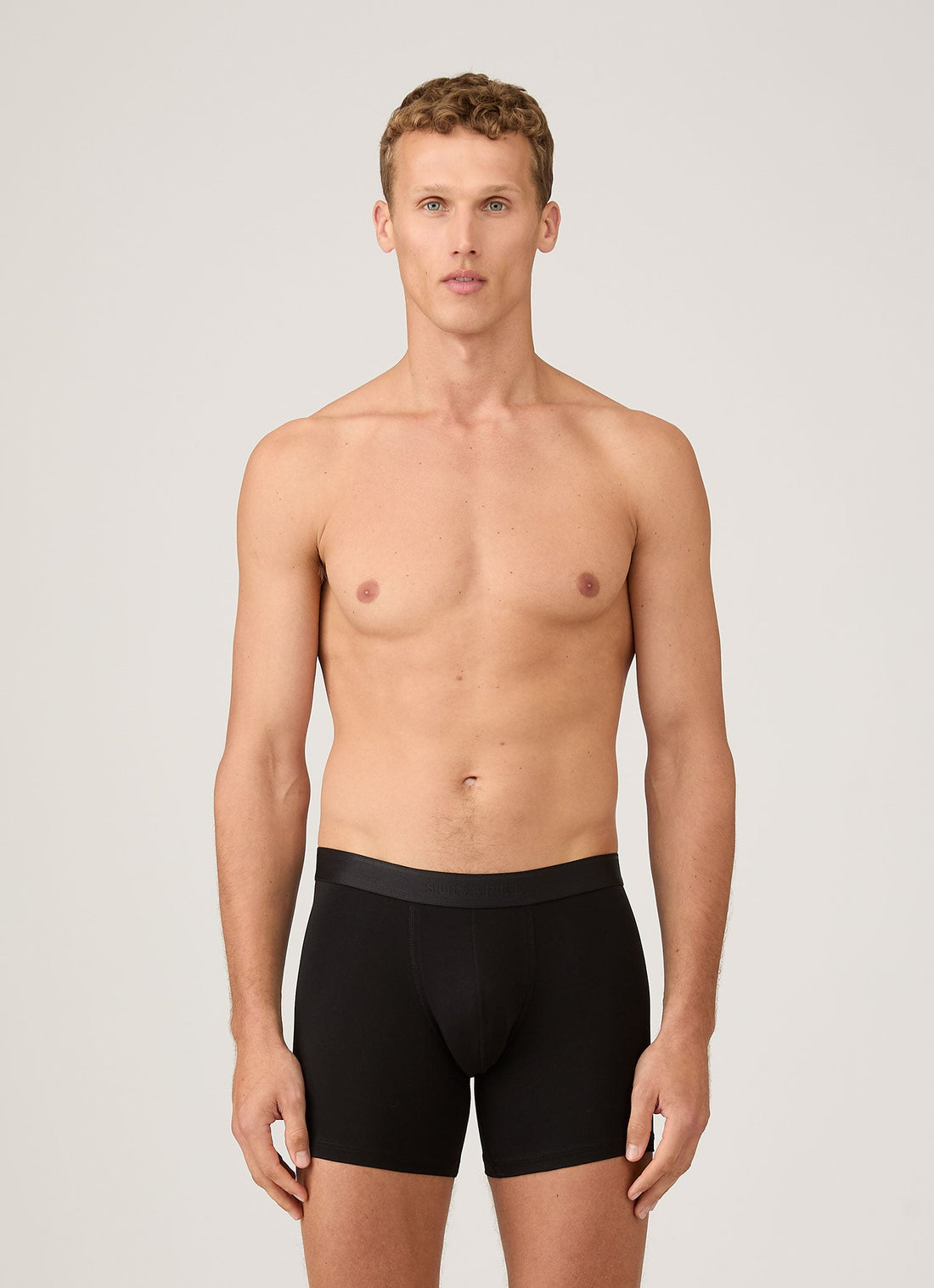 Boxer long en coton stretch