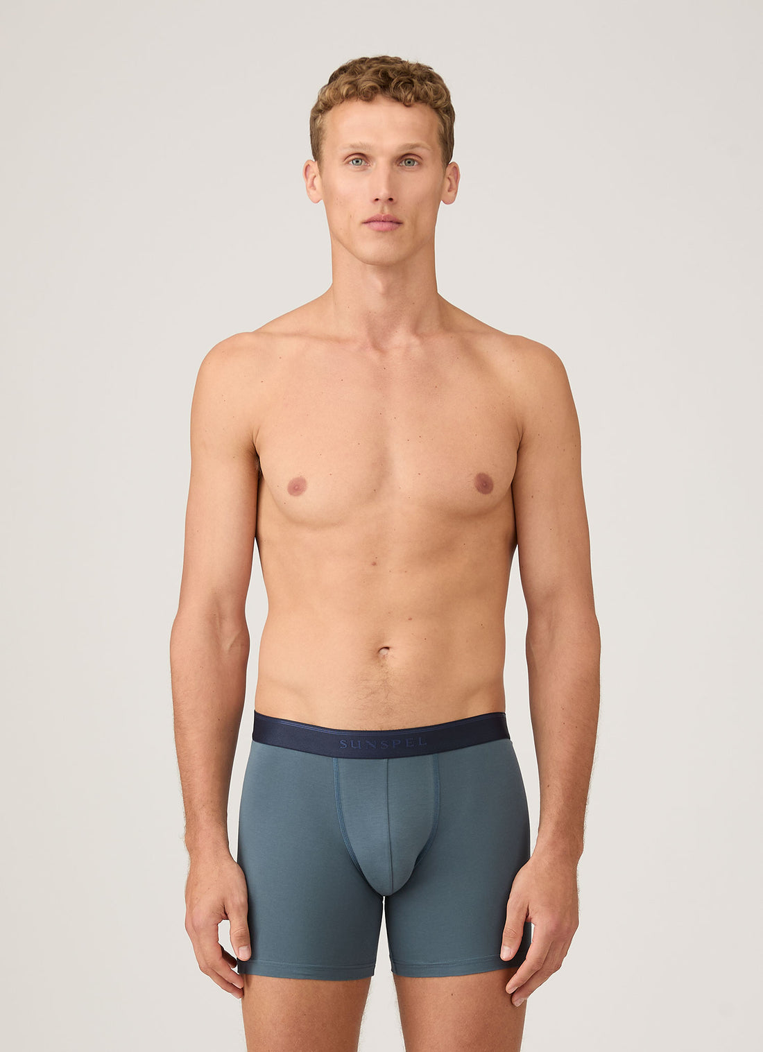 Boxer long en coton stretch