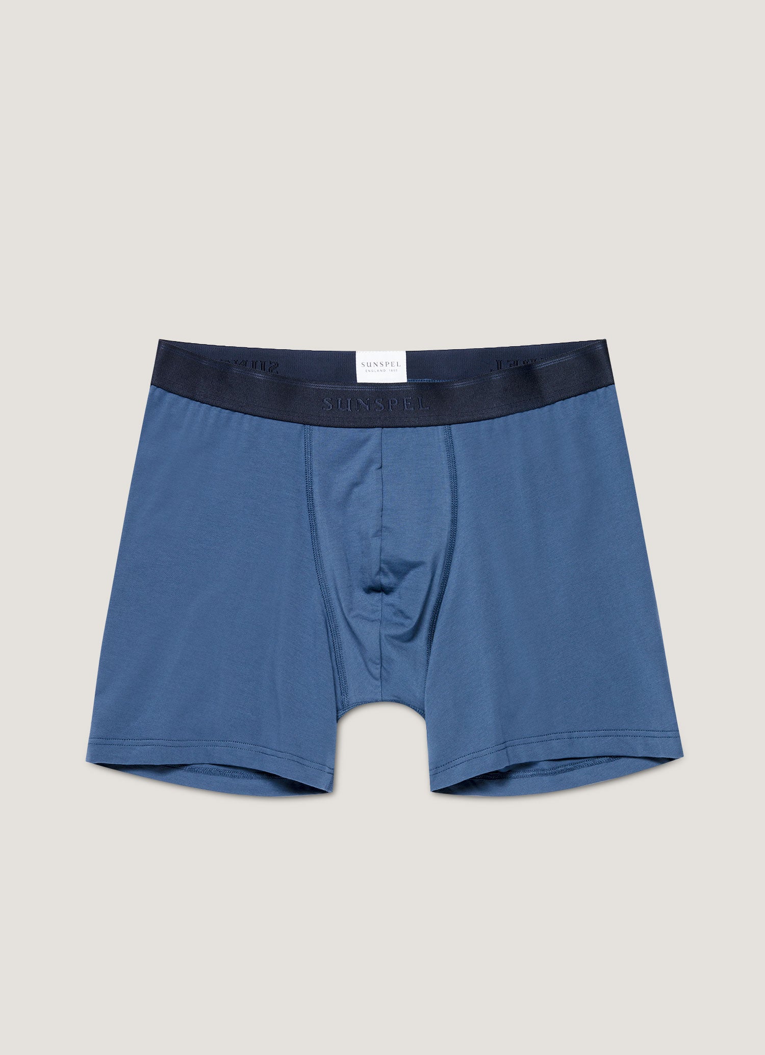 Men's Stetch Cotton Boxer Briefs in Atlantic Blue