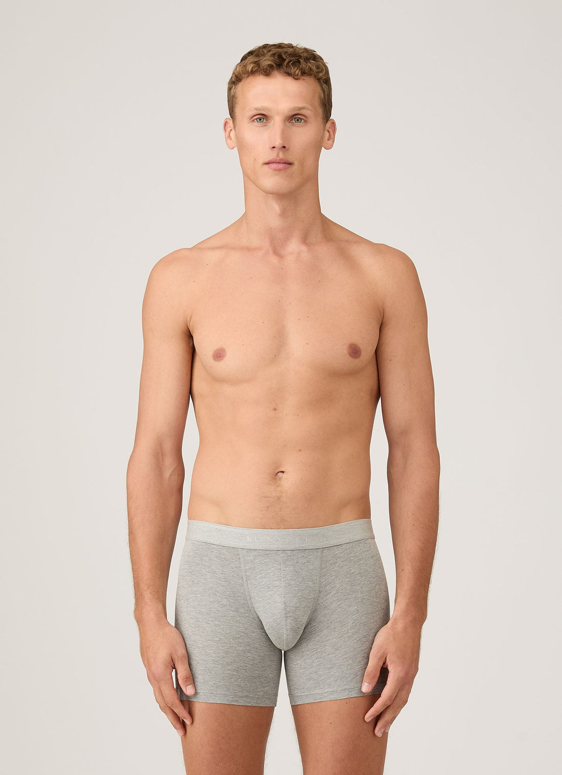 Boxer long en coton stretch