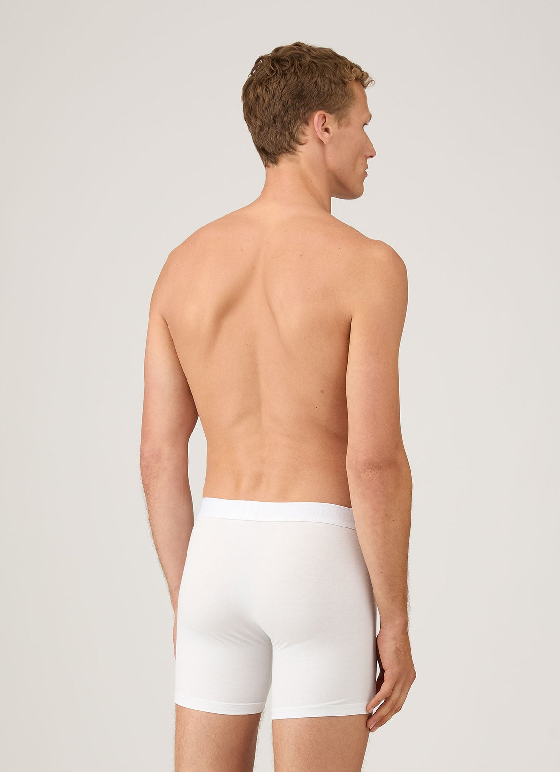 Men's Stetch Cotton Boxer Briefs in White