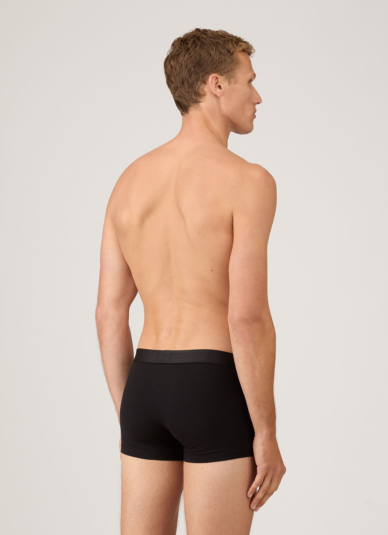Men's Stetch Cotton Trunks in Black