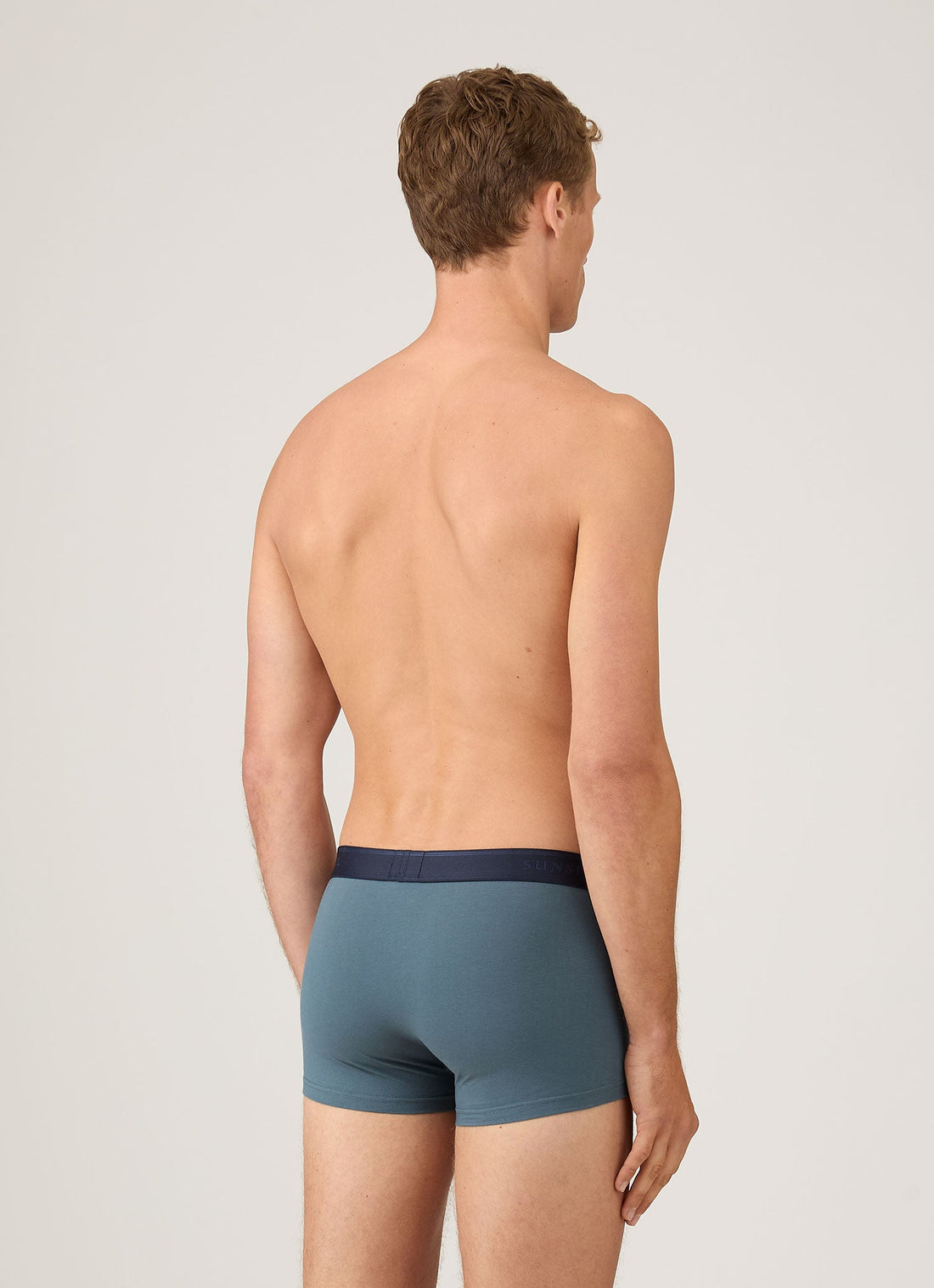 Men's Stetch Cotton Trunks in Dark Petrol