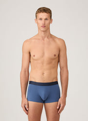 Men's Stetch Cotton Trunks in Atlantic Blue
