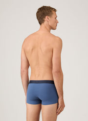 Men's Stetch Cotton Trunks in Atlantic Blue