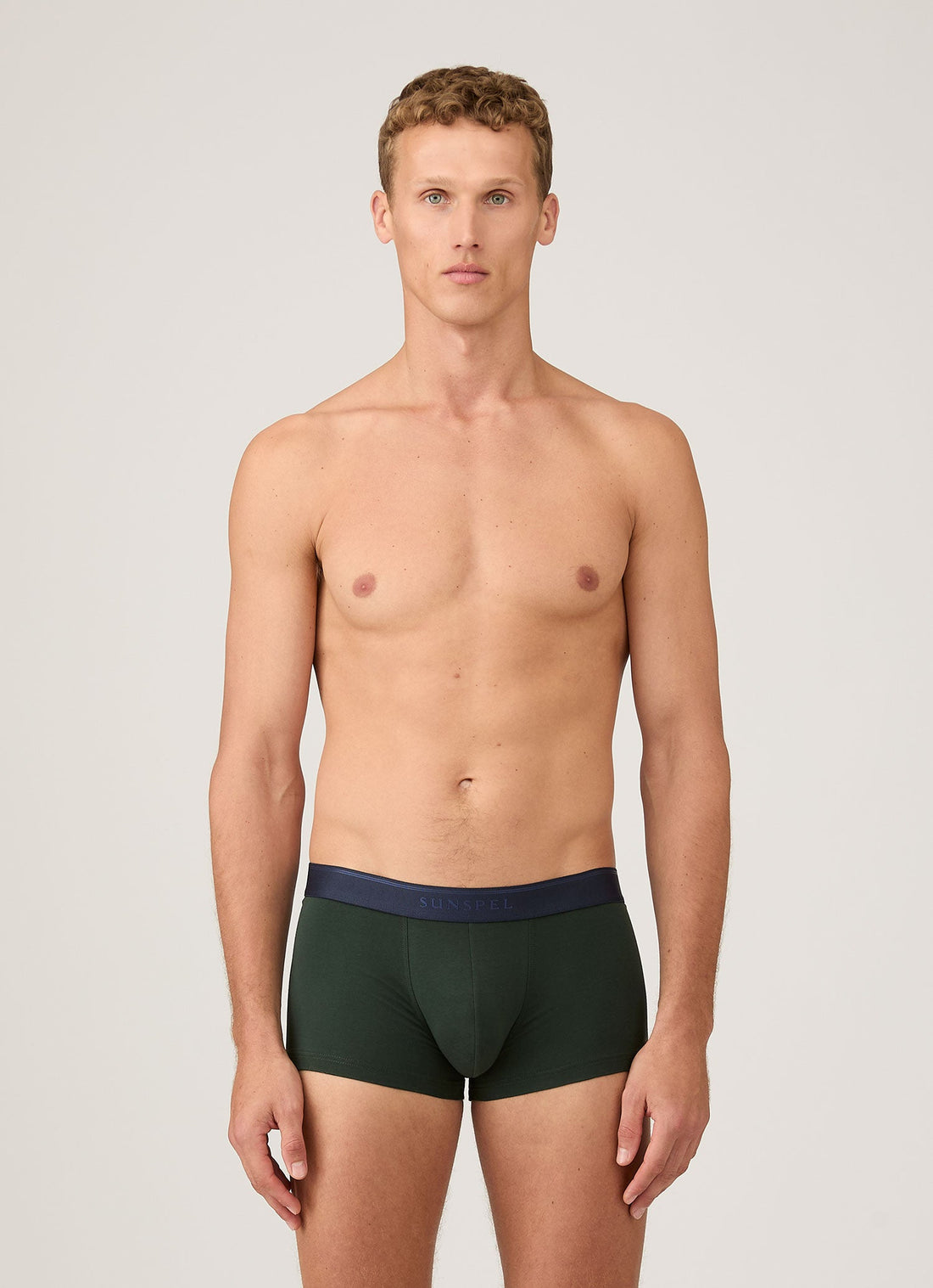 Men's Stetch Cotton Trunks in Seaweed