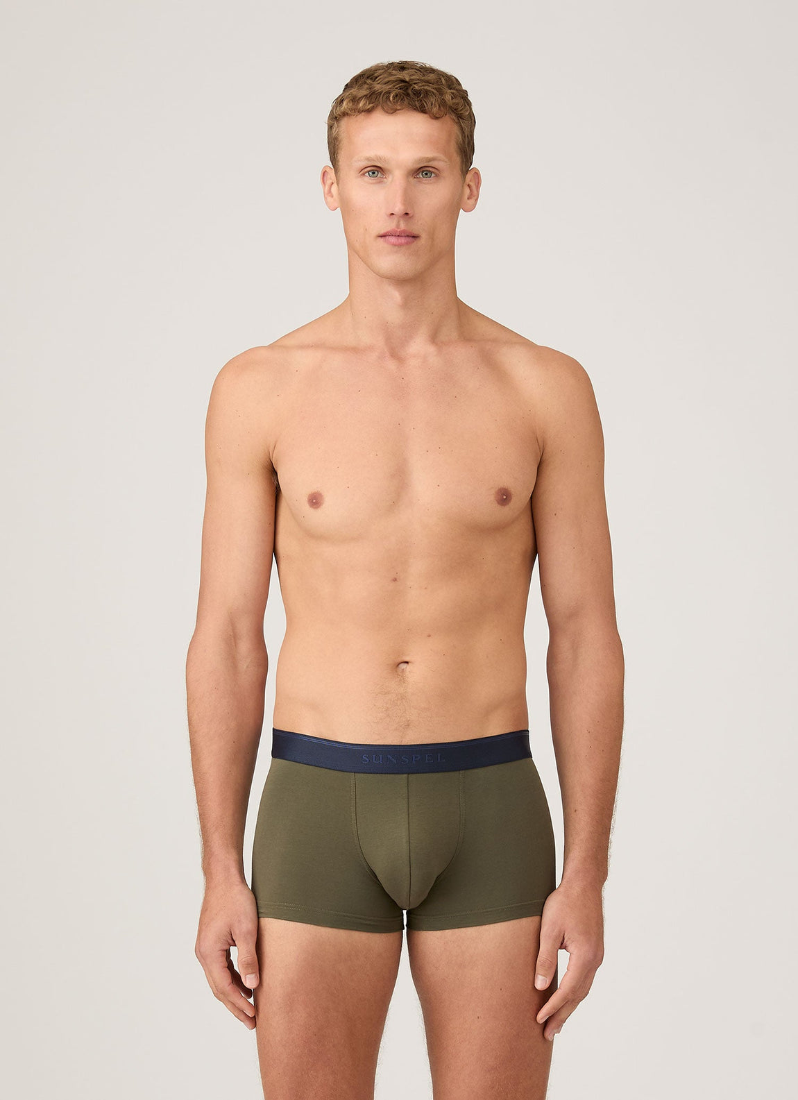 Men's Stetch Cotton Trunks in Khaki