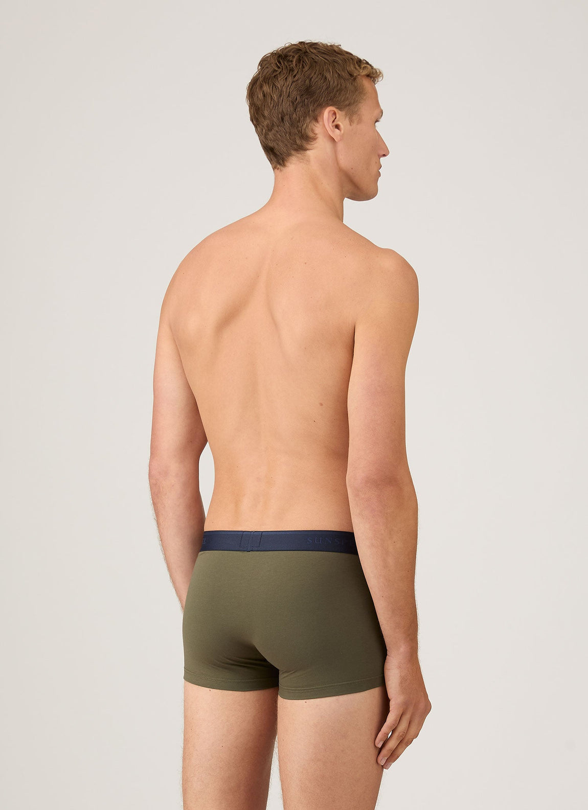 Men's Stetch Cotton Trunks in Khaki