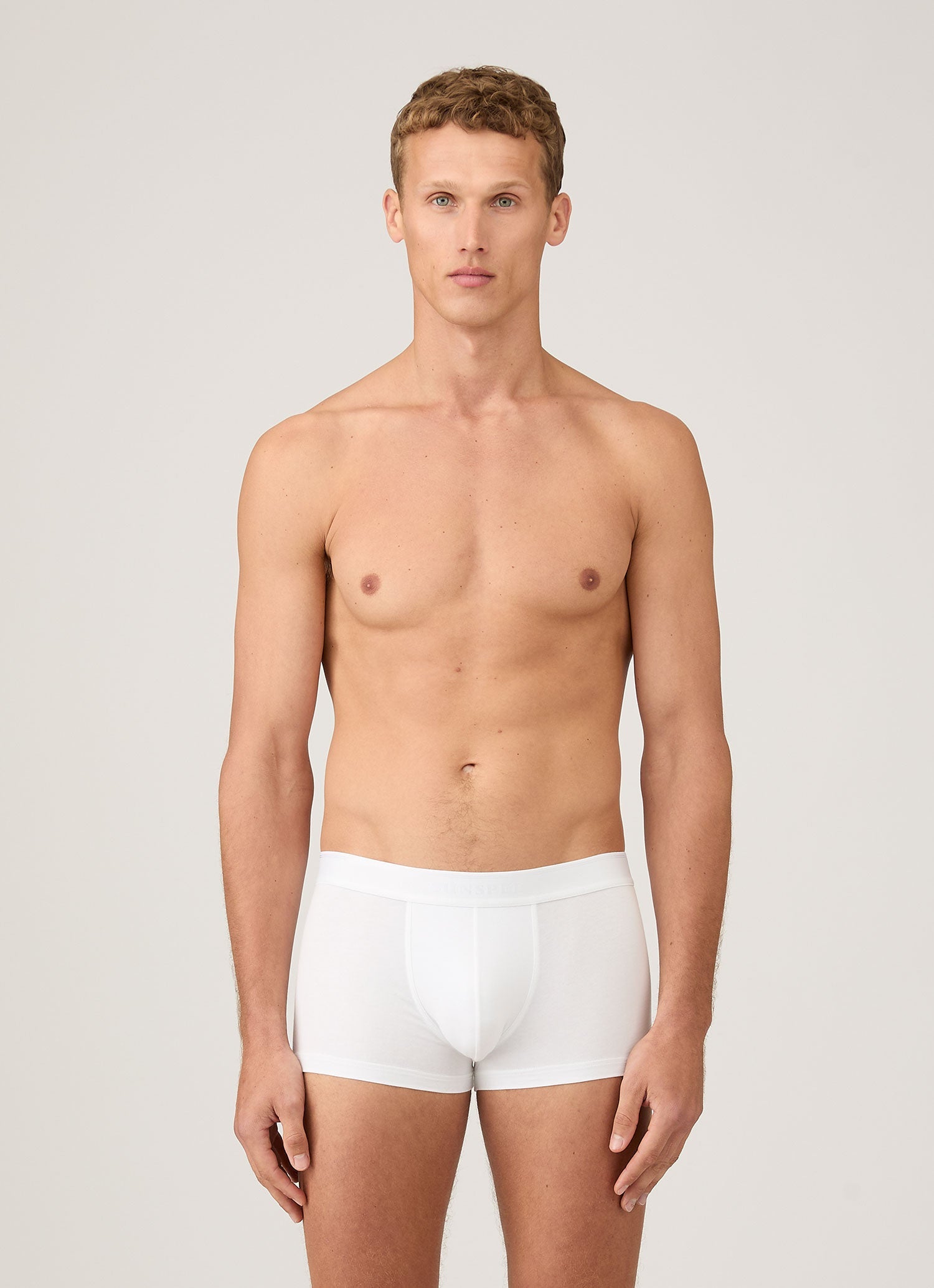 Men's Stetch Cotton Trunks in White