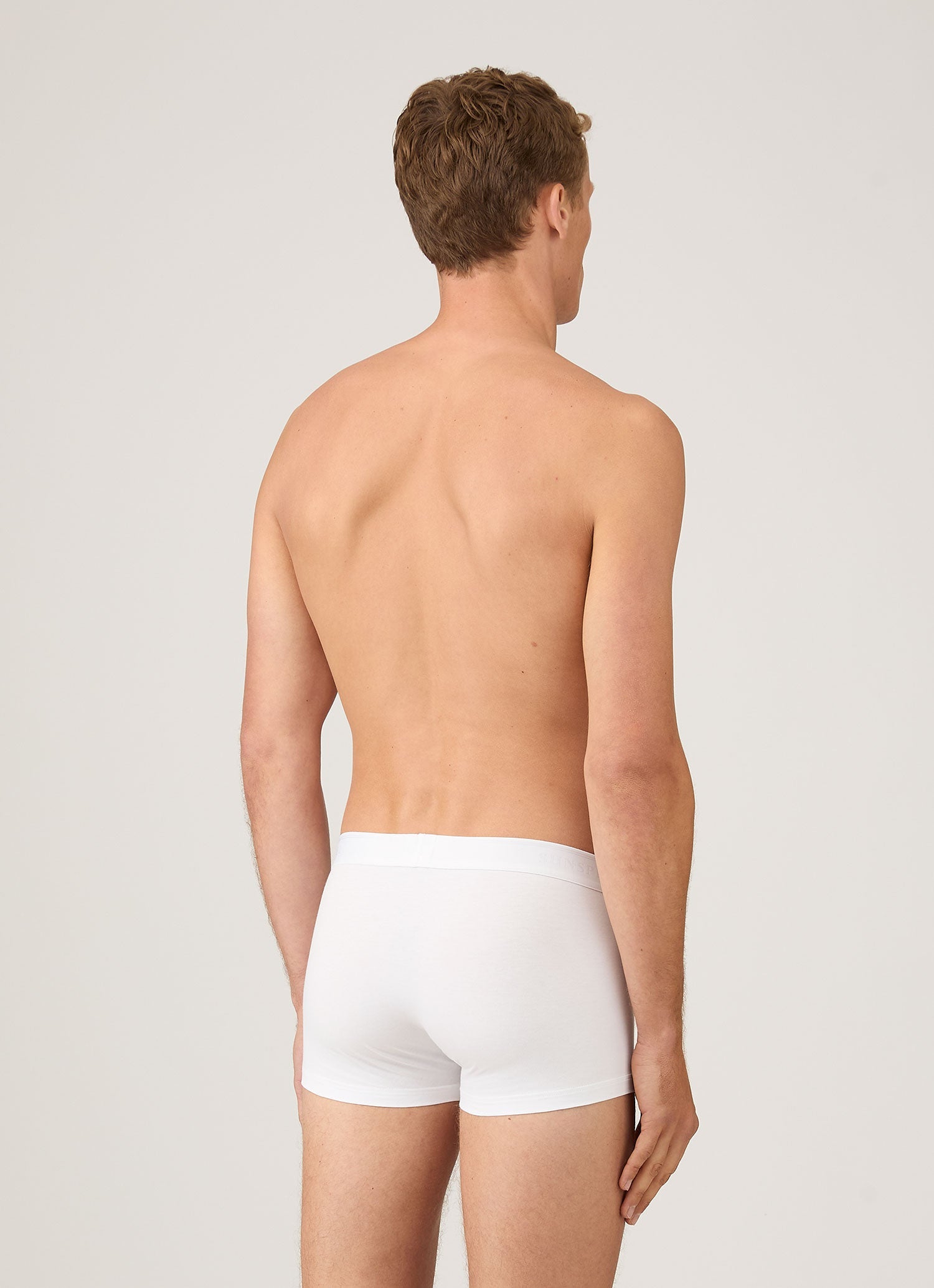Men's Stetch Cotton Trunks in White