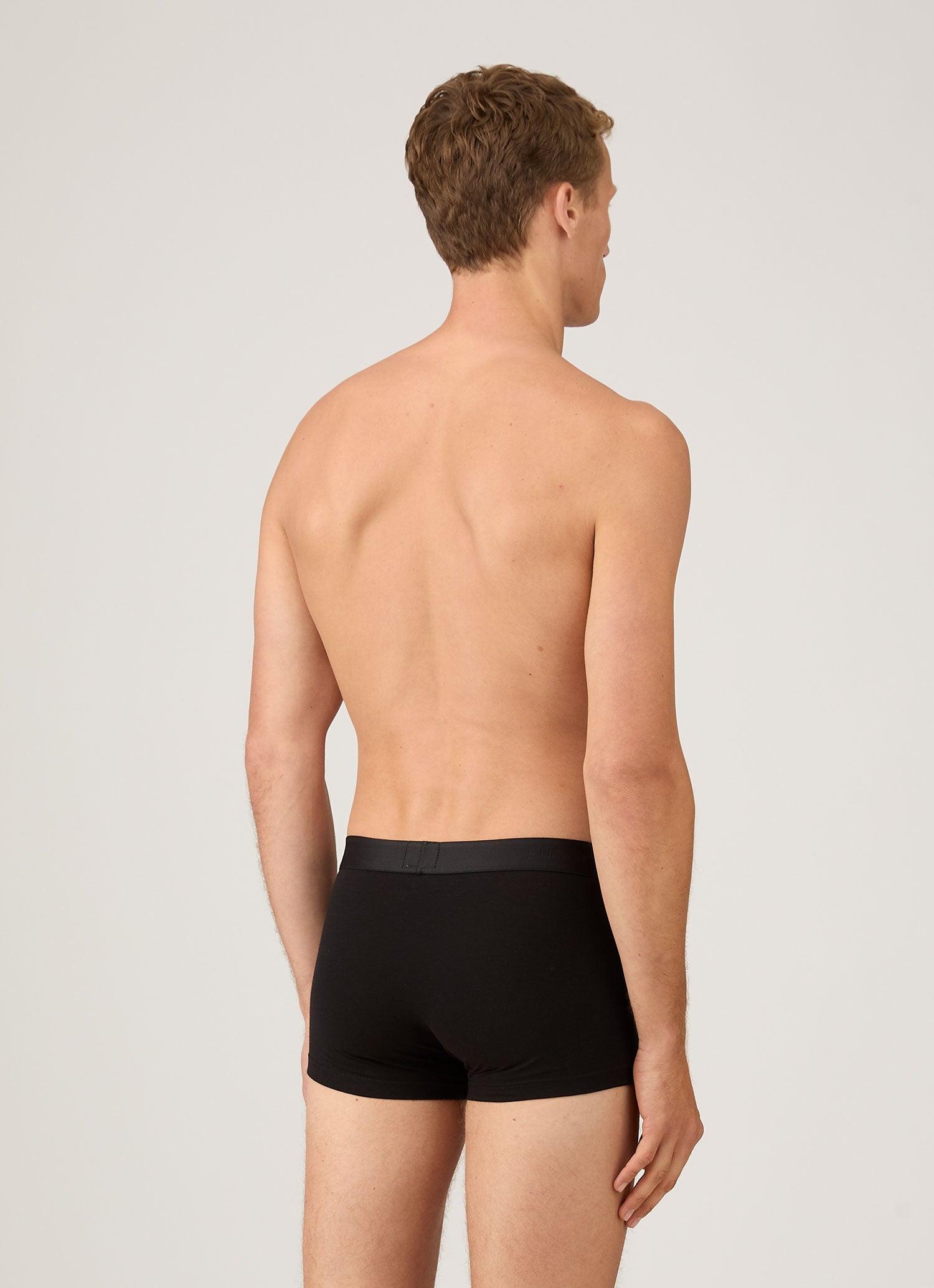 Men's Stretch Cotton Trunks 3-Pack in Black