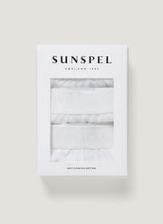 Men's Stretch Cotton Trunks 3-Pack in White